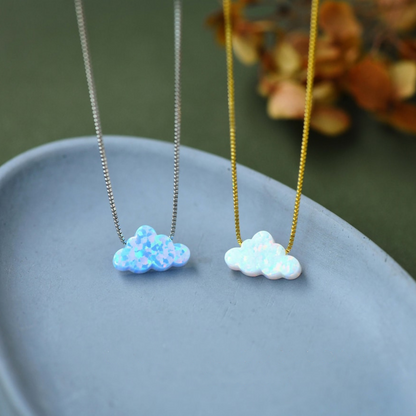 Cloud Opal Necklace - Necklace with Cloud Pendant