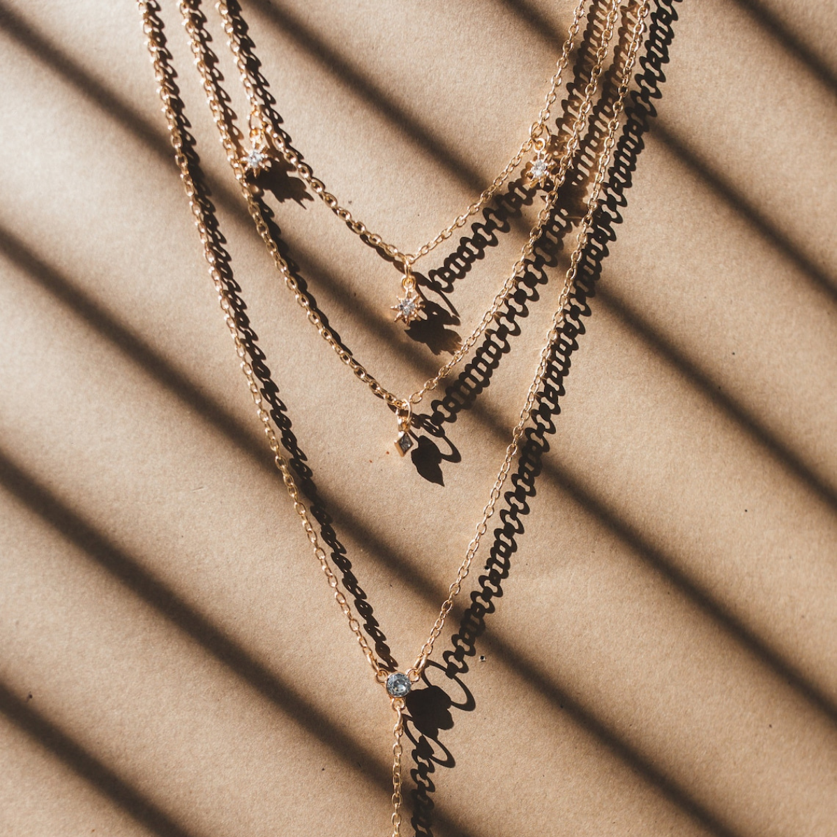 Boho Crystal Star - Layered Necklace with Charms