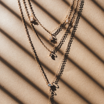Boho Crystal Star - Layered Necklace with Charms