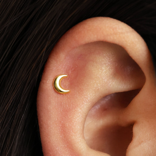 Tiny Moon Earrings