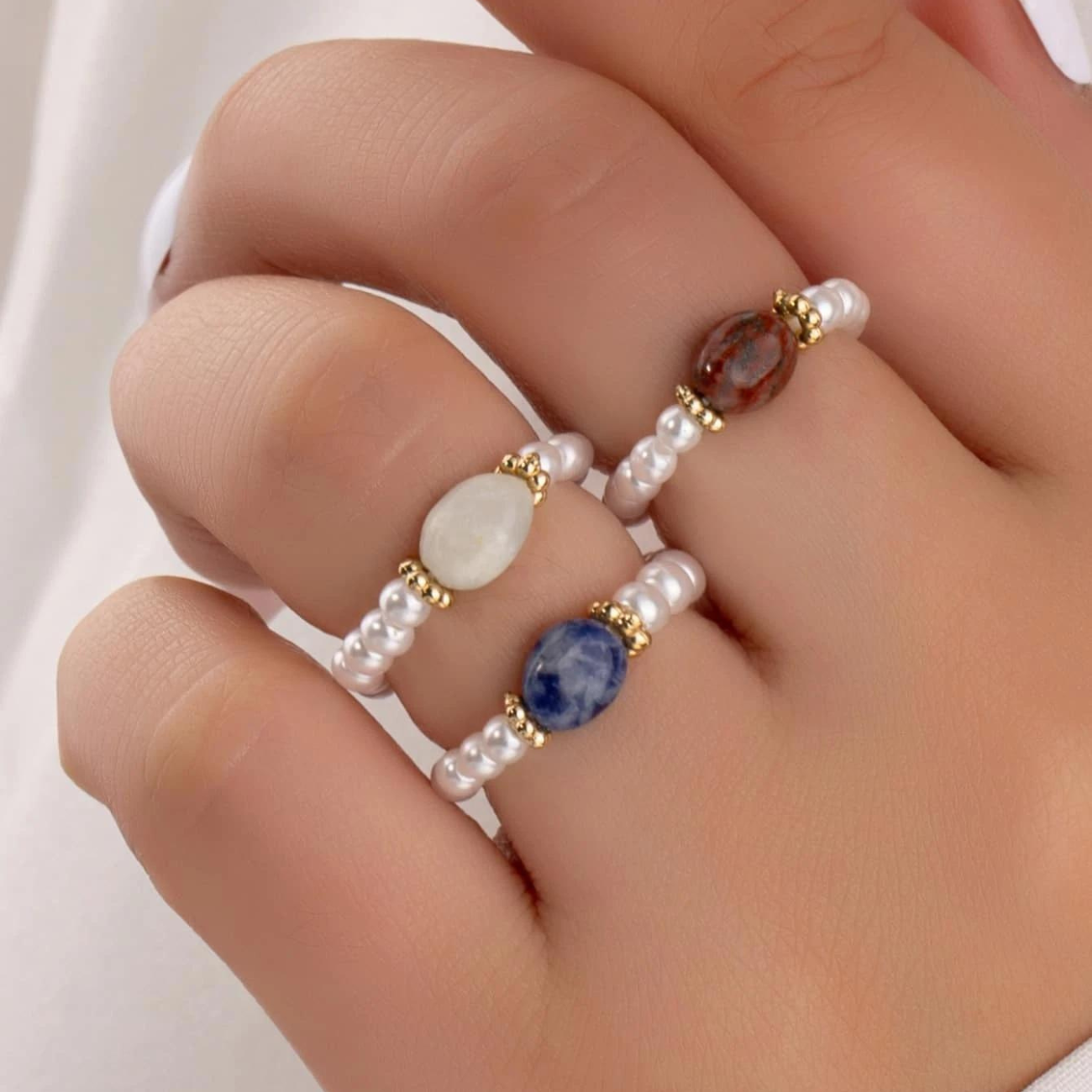 Stone Pearl - Vintage Pearl Ring