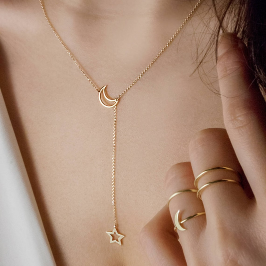 Luna y Estrella - Lariat Style Necklace