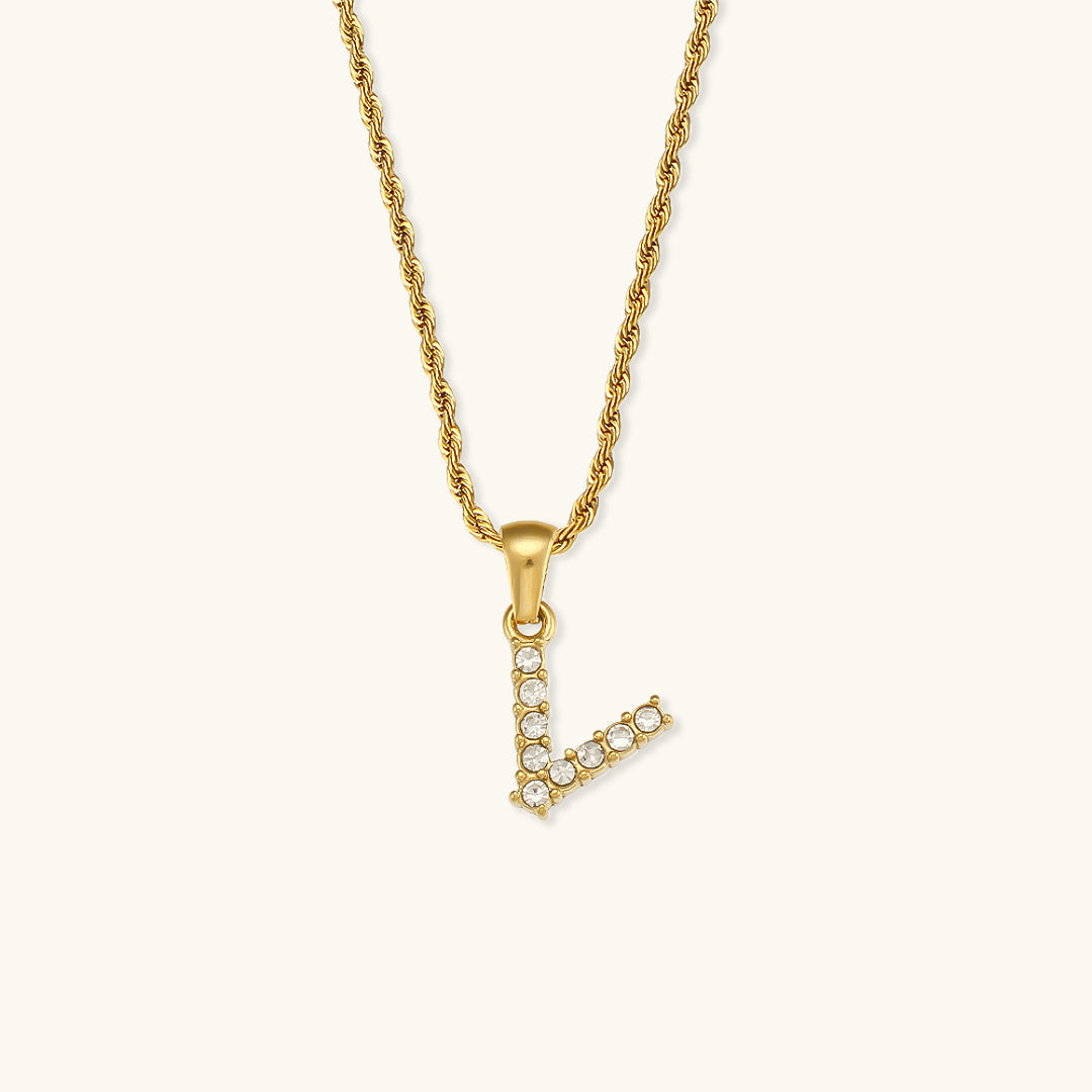 Maeve - Diamond Necklace with Initial Letters