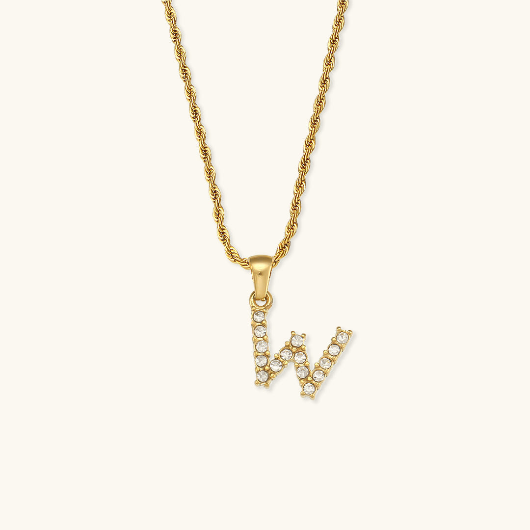 Maeve - Diamond Necklace with Initial Letters