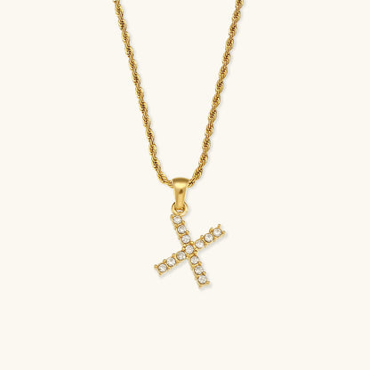 Maeve - Diamond Necklace with Initial Letters