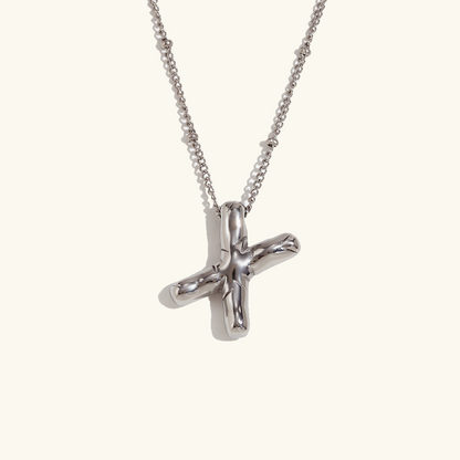 Gold Initials Necklace with Ball