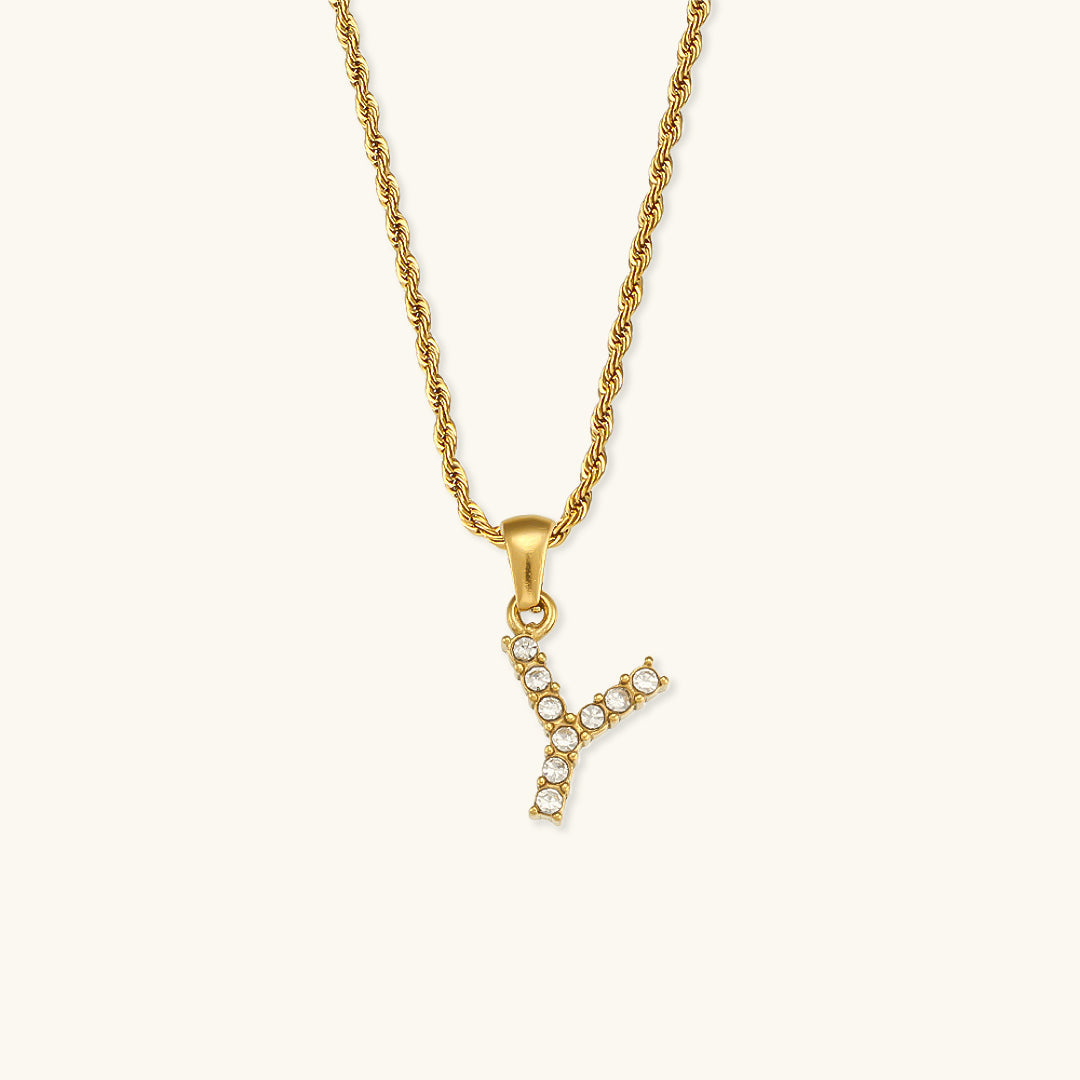 Maeve - Diamond Necklace with Initial Letters