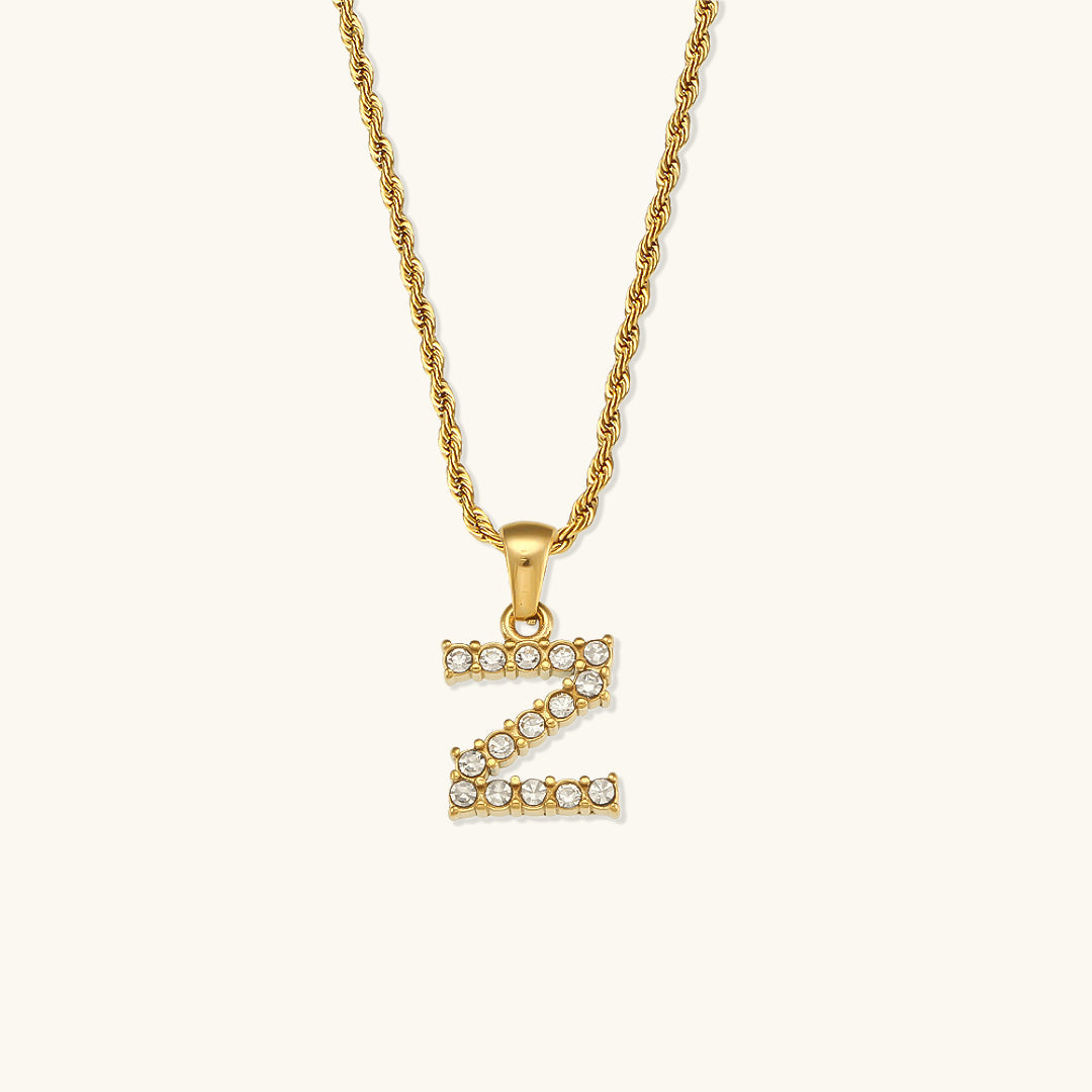 Maeve - Diamond Necklace with Initial Letters