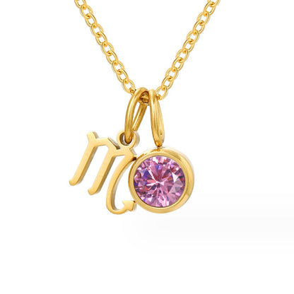 Shay – Zodiac Necklace with Birthstone