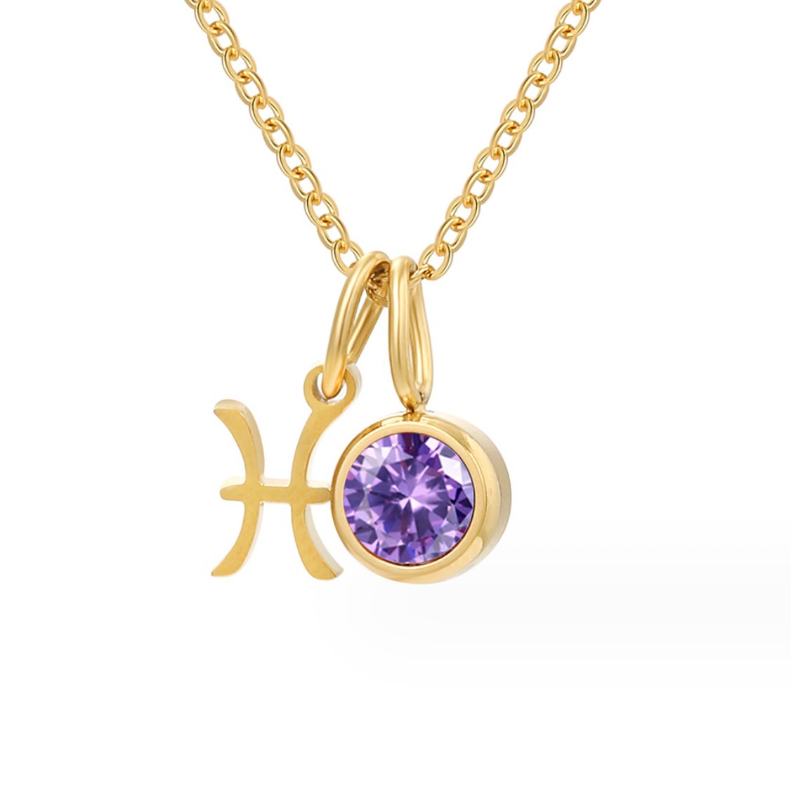 Shay – Zodiac Necklace with Birthstone