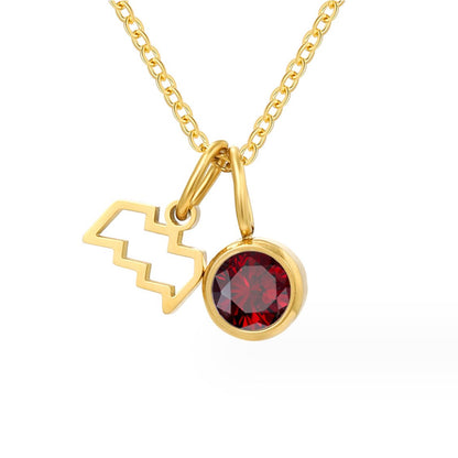 Shay – Zodiac Necklace with Birthstone