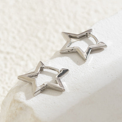 Star Huggie Earrings - Star Hoops