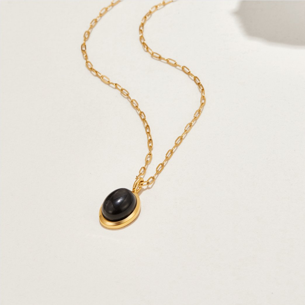 Euphrosyne – Black Onyx Necklace