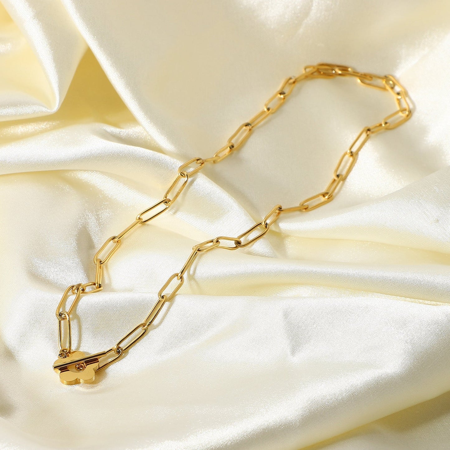 Link Chain Necklace with Clip - Layered Link Necklace