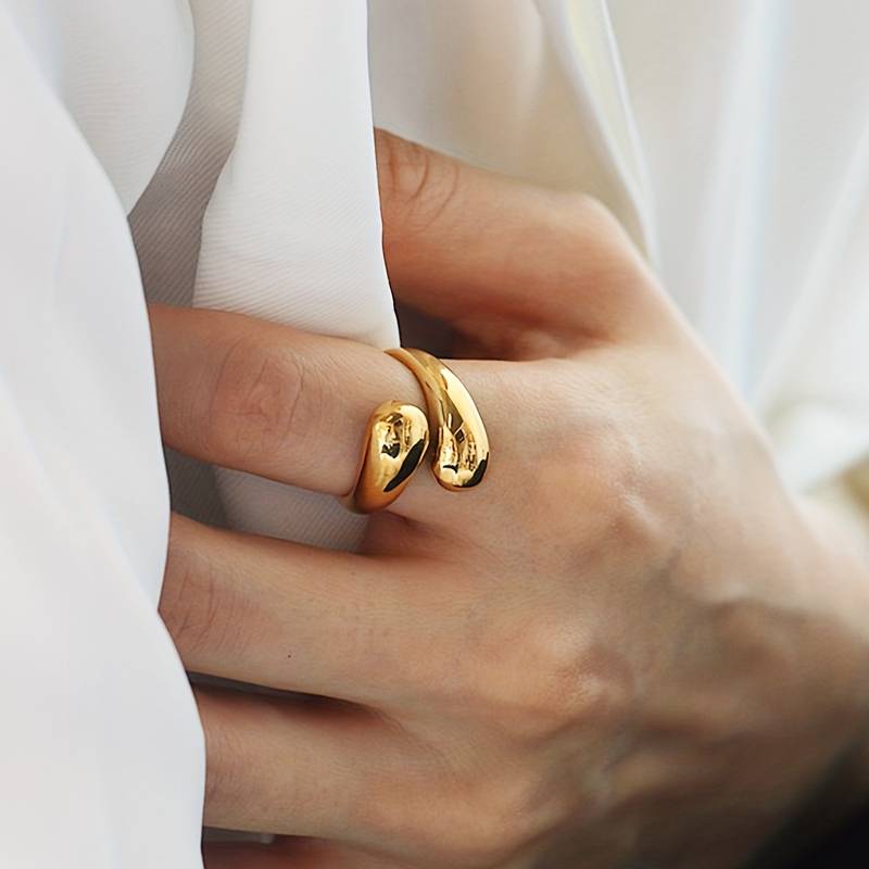 Water Drop Ring - Minimalist Wrap Ring