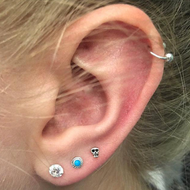 Reem - Small Skull Earrings