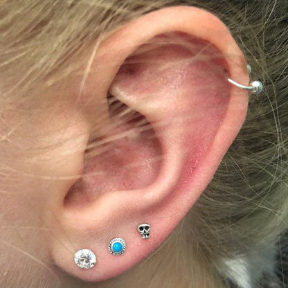 Reem - Small Skull Earrings