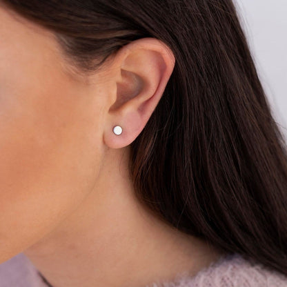 Tiny Circle Dot - Minimalist Earrings