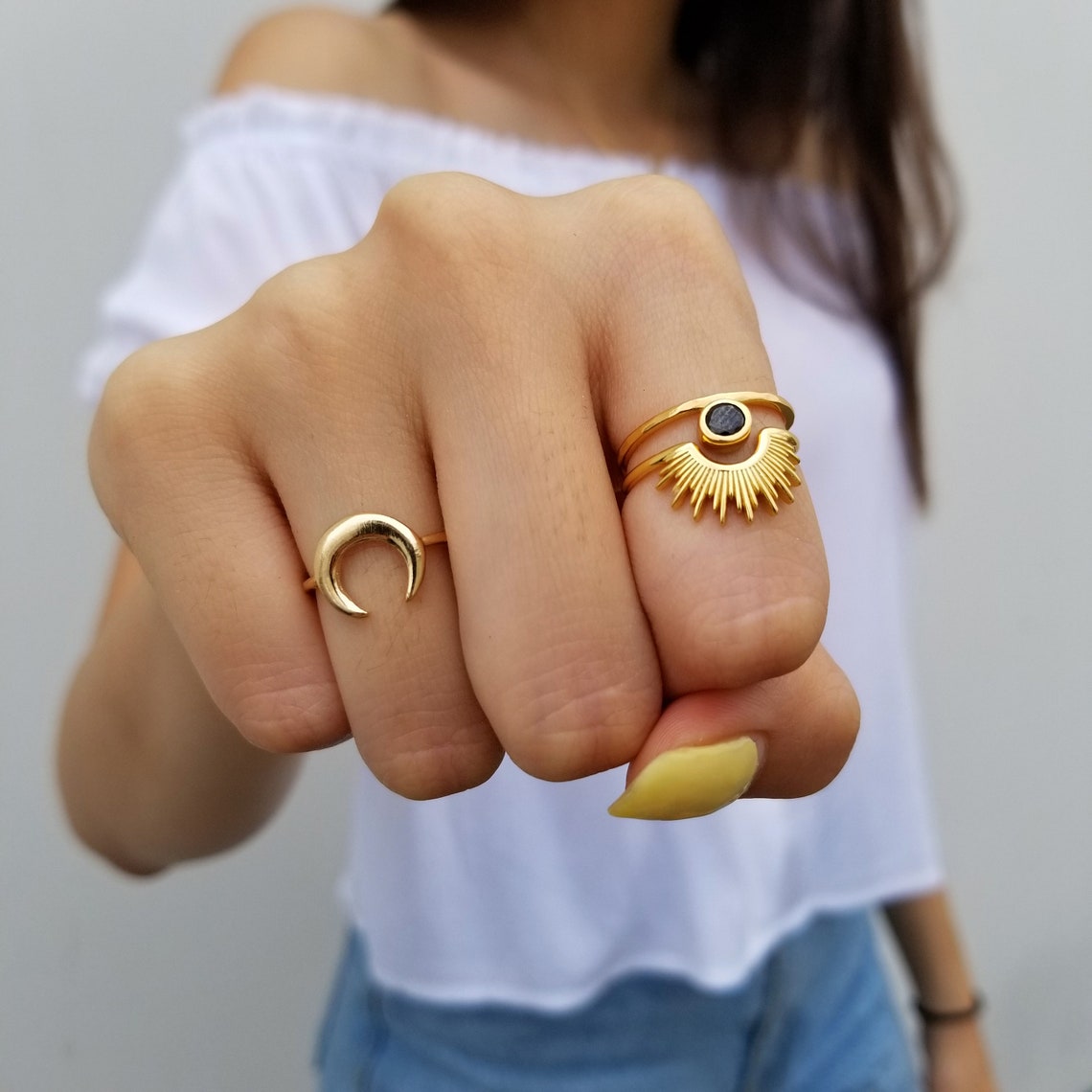 Sun Rays Ring - Rising Sun Ring