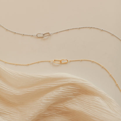 Necklace with Connected Pendants - Connection Necklace