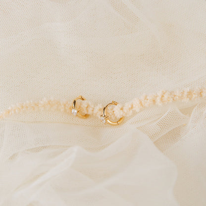 Diamond Earring - Sparkling Huggie Earring