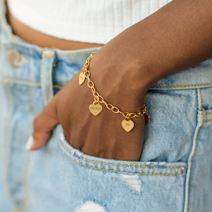 Custom Heart Necklace - Link Bracelet