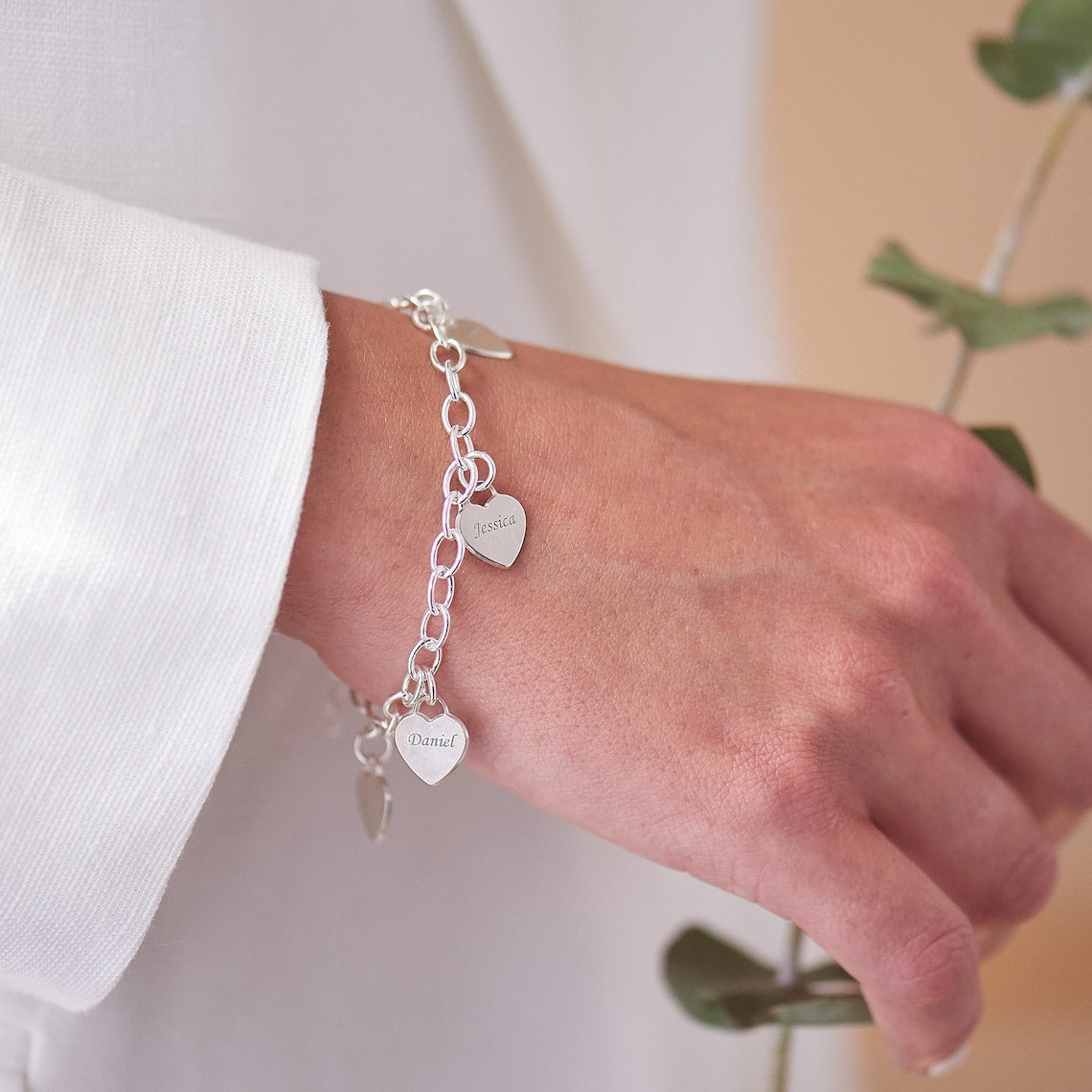 Custom Heart Necklace - Link Bracelet