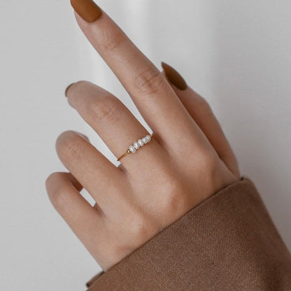 Mini freshwater pearl ring