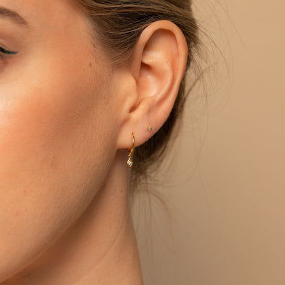 Hanging Earrings - Delicate Earrings with Diamonds