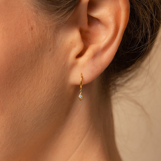 Hanging Earrings - Delicate Earrings with Diamonds