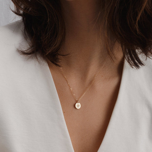 Sun Rays Necklace - Necklace with Small Sun Charms