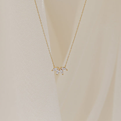Marquise Diamond Necklace – Inlaid Marquise Stone