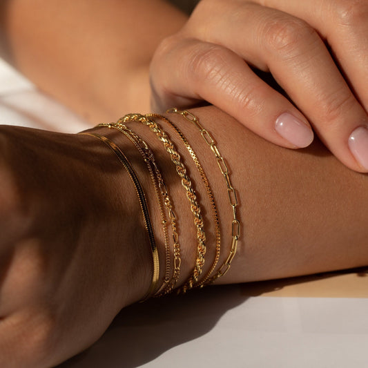 Chain Bracelets - Minimalist Stacked Bracelets