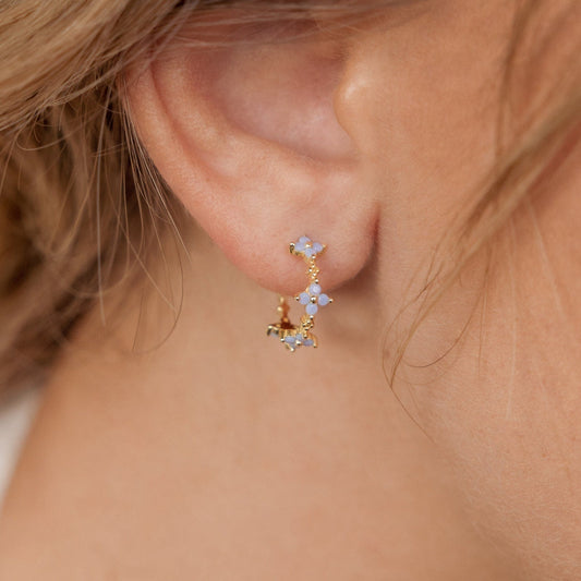 Monumento Earrings - Ivy Flower Buckle