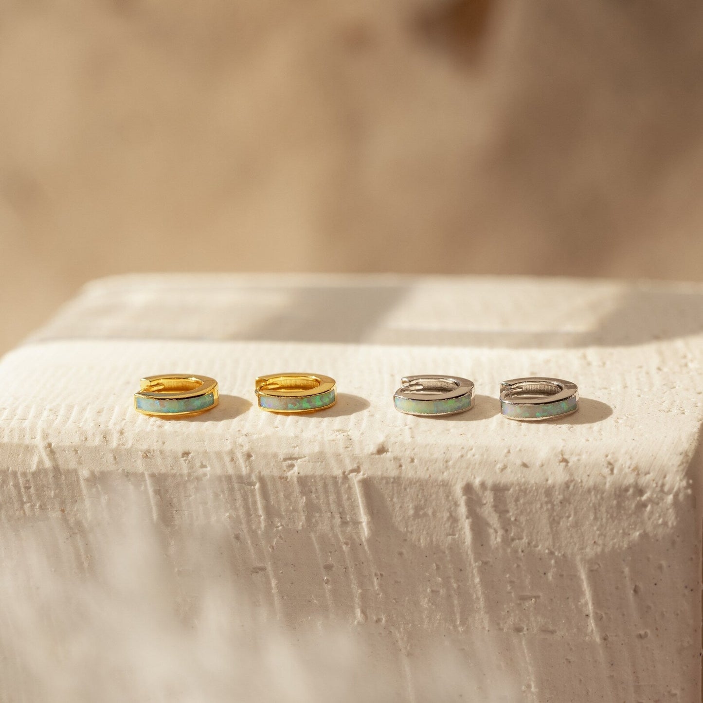 Opal Inlay Rings – Opal Earrings