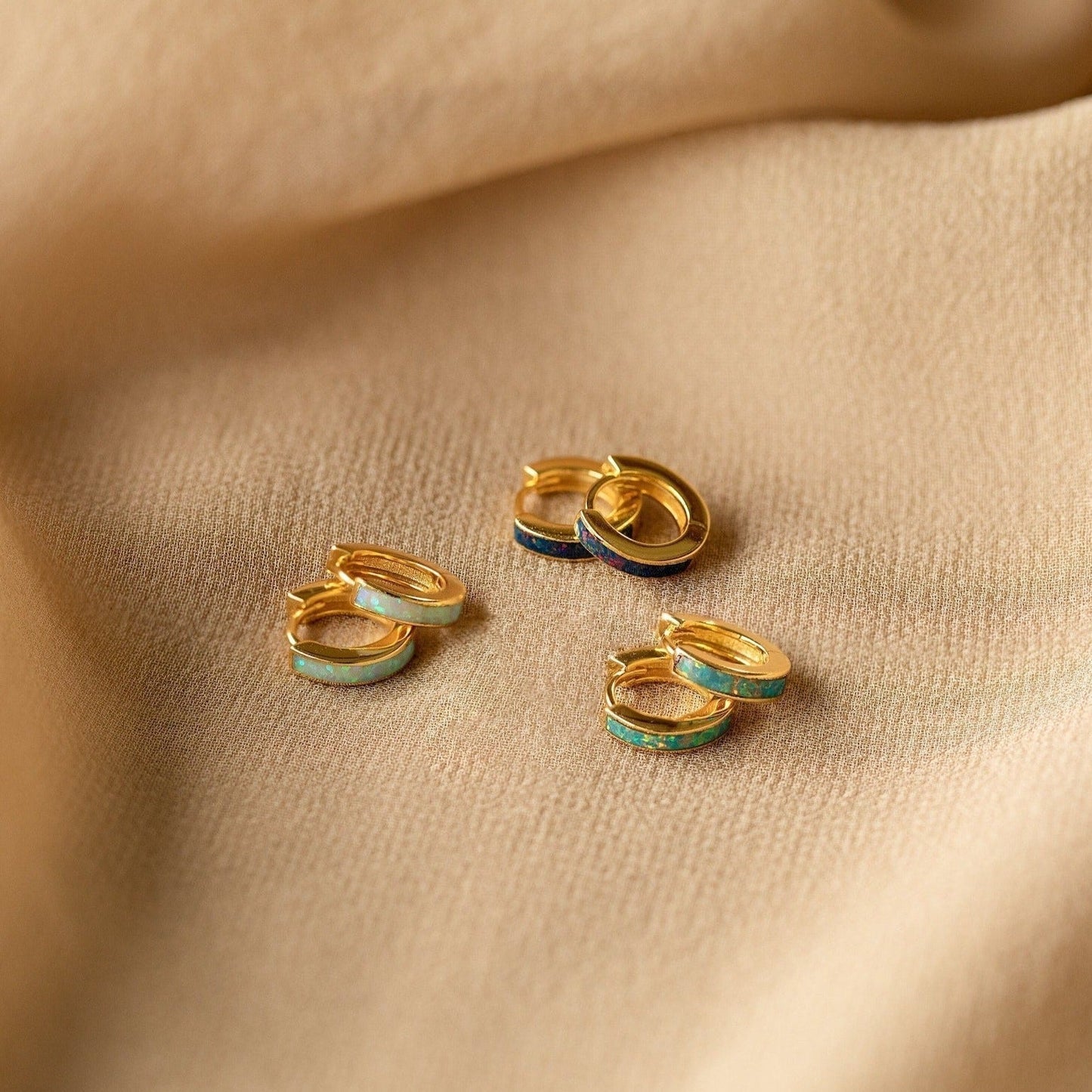 Opal Inlay Rings – Opal Earrings