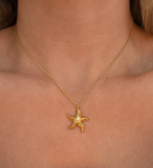 Golden Starfish Necklace