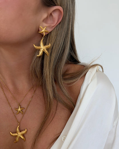 Golden Starfish Necklace