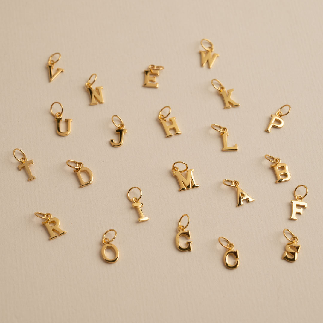 Sabrina - Gold Letter Pendant
