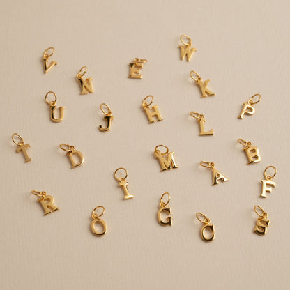 Sabrina - Gold Letter Pendant