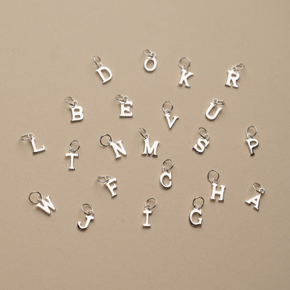 Nadia - Silver Letter Pendant