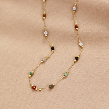 Lala - Beaded and Stone Necklace