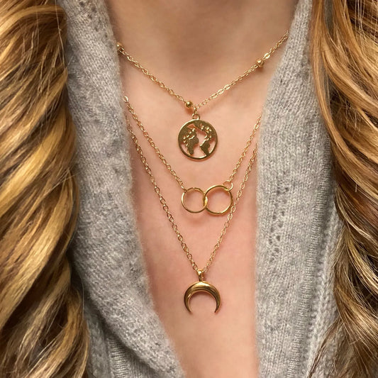 Earth Necklace - Bohemian Layered Set Necklace