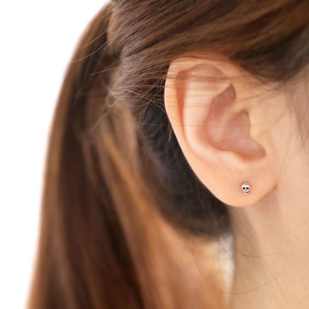 Reem - Small Skull Earrings