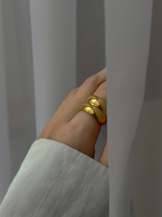 Seraphina - Double Thick Gold Ring